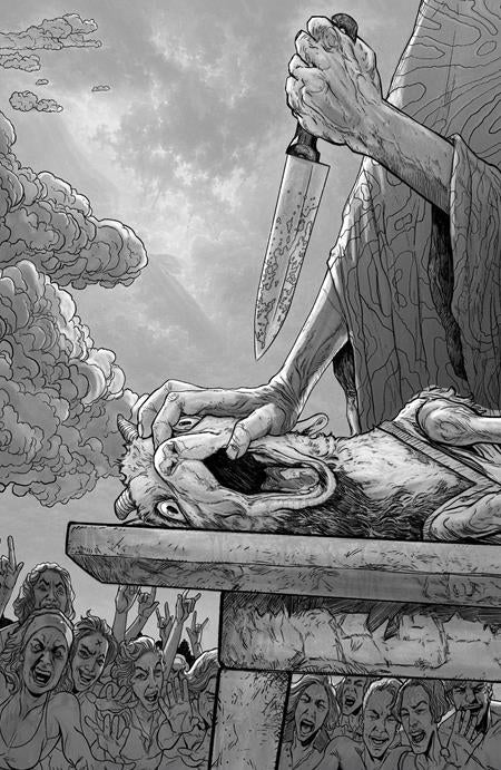 IT DEMANDS SACRIFICE #3 (OF 4) CVR E INC 1:50 ADAM POLLINA B&W VIRGIN VAR - PREORDER (FOC 14/12/26) DUE IN STORE 20/1/27