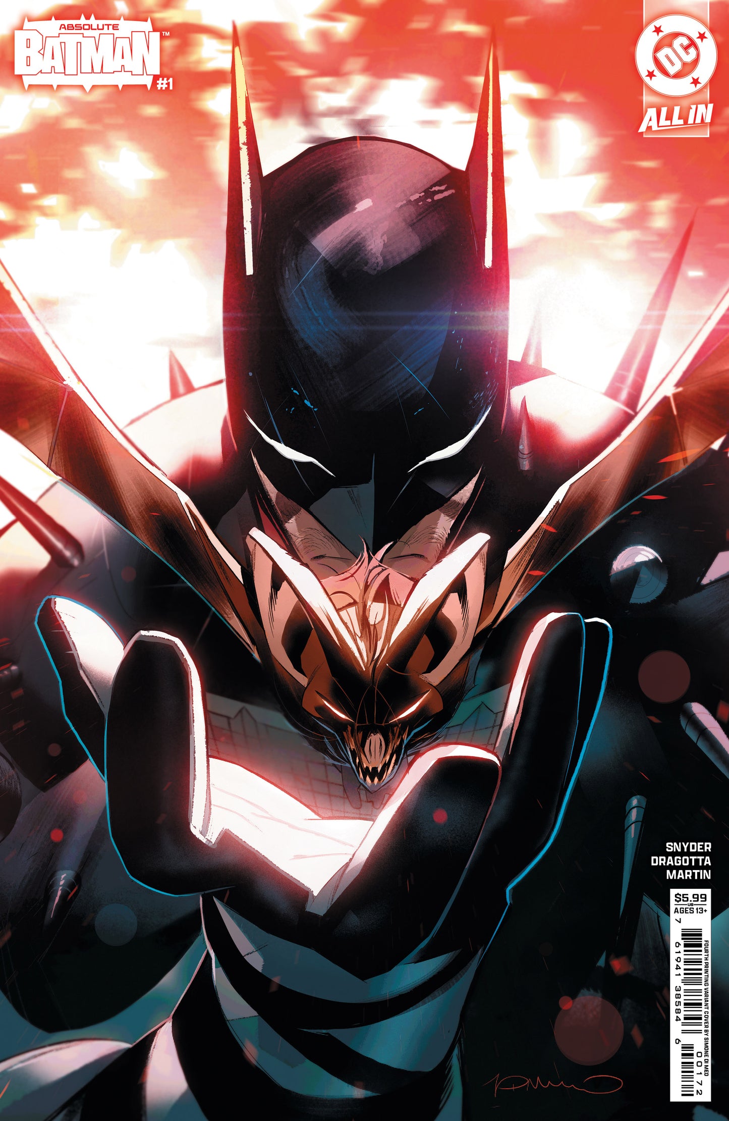 ABSOLUTE BATMAN #1 4TH PTG CVR B SIMONE DI MEO CARD STOCK VAR