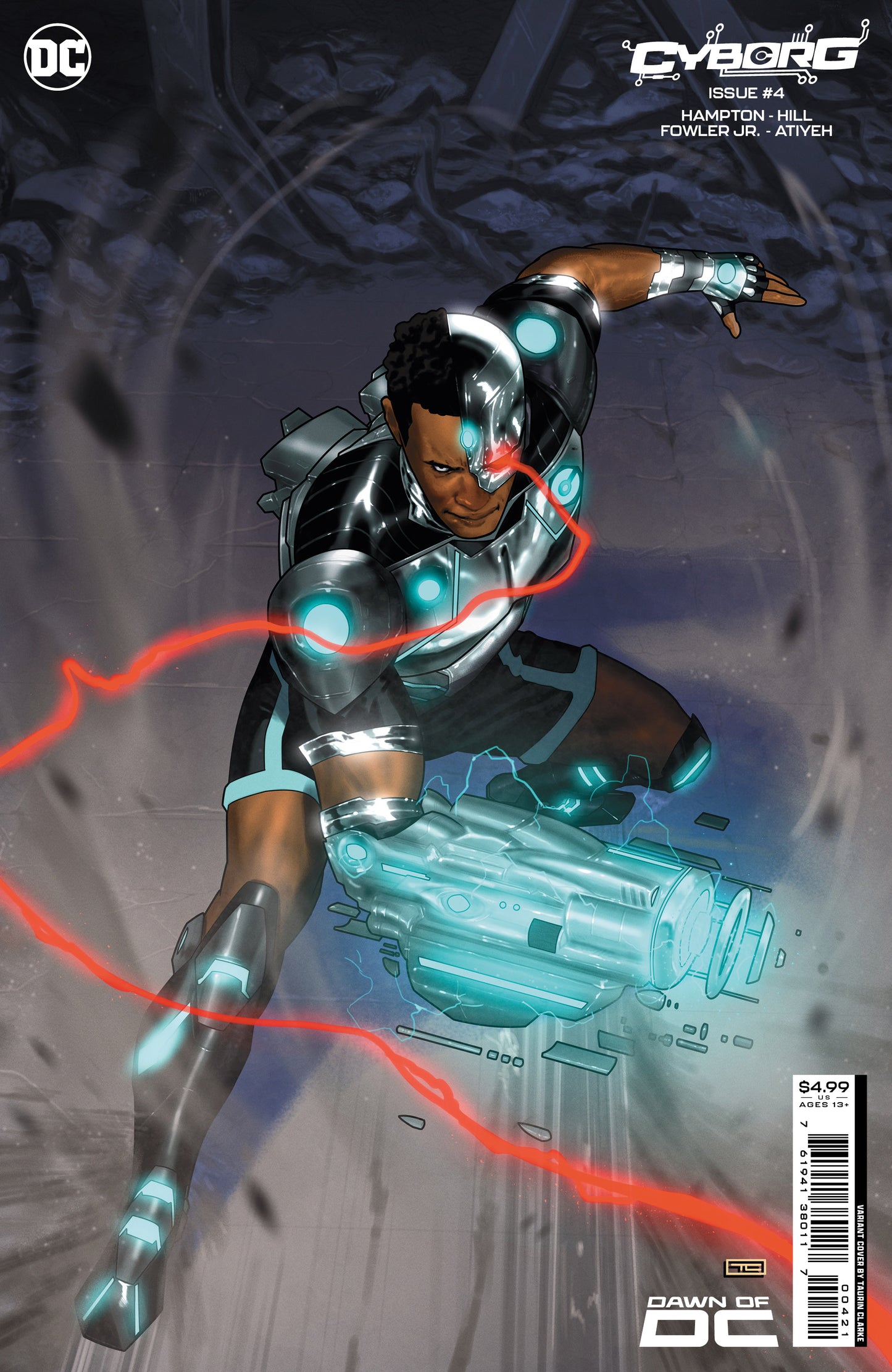 CYBORG #4 (OF 6) CVR B TAURIN CLARKE CARD STOCK VAR - PREORDER 17/10/23