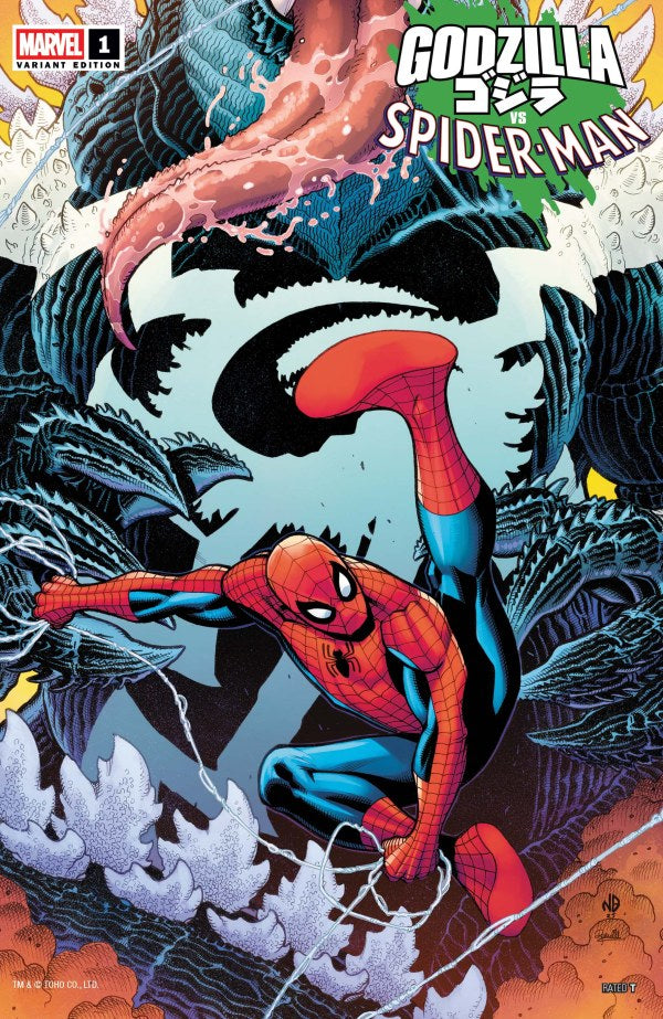 GODZILLA VS SPIDER-MAN #1 NICK BRADSHAW VENOMIZED VAR