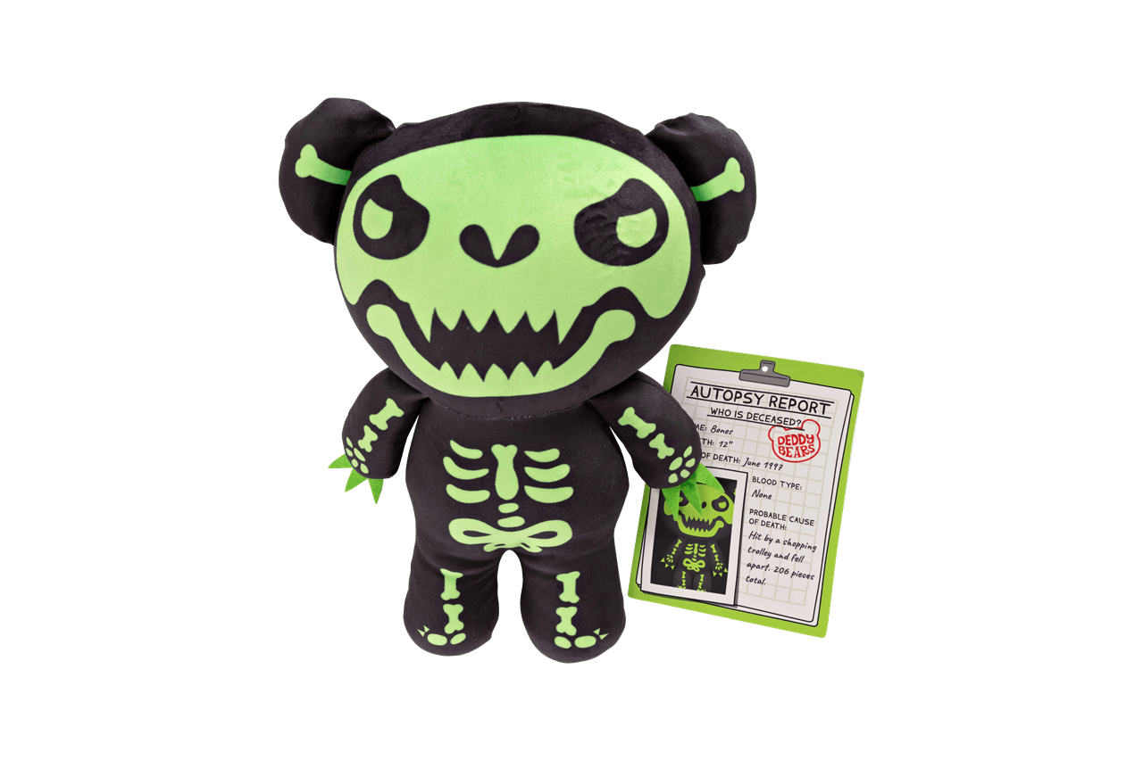 Deddy Bear Plush Large Bones in Body Bag