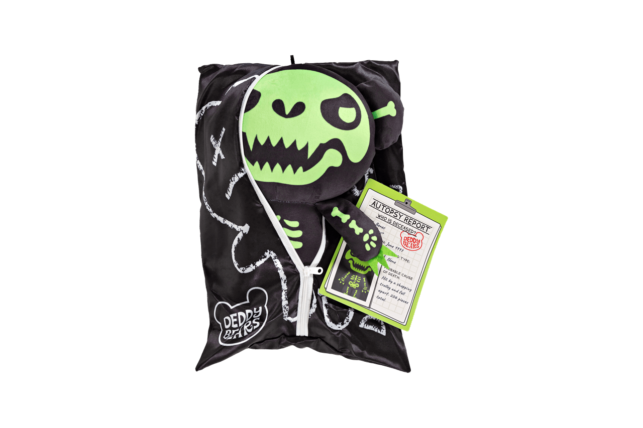 Deddy Bear Plush Large Bones in Body Bag