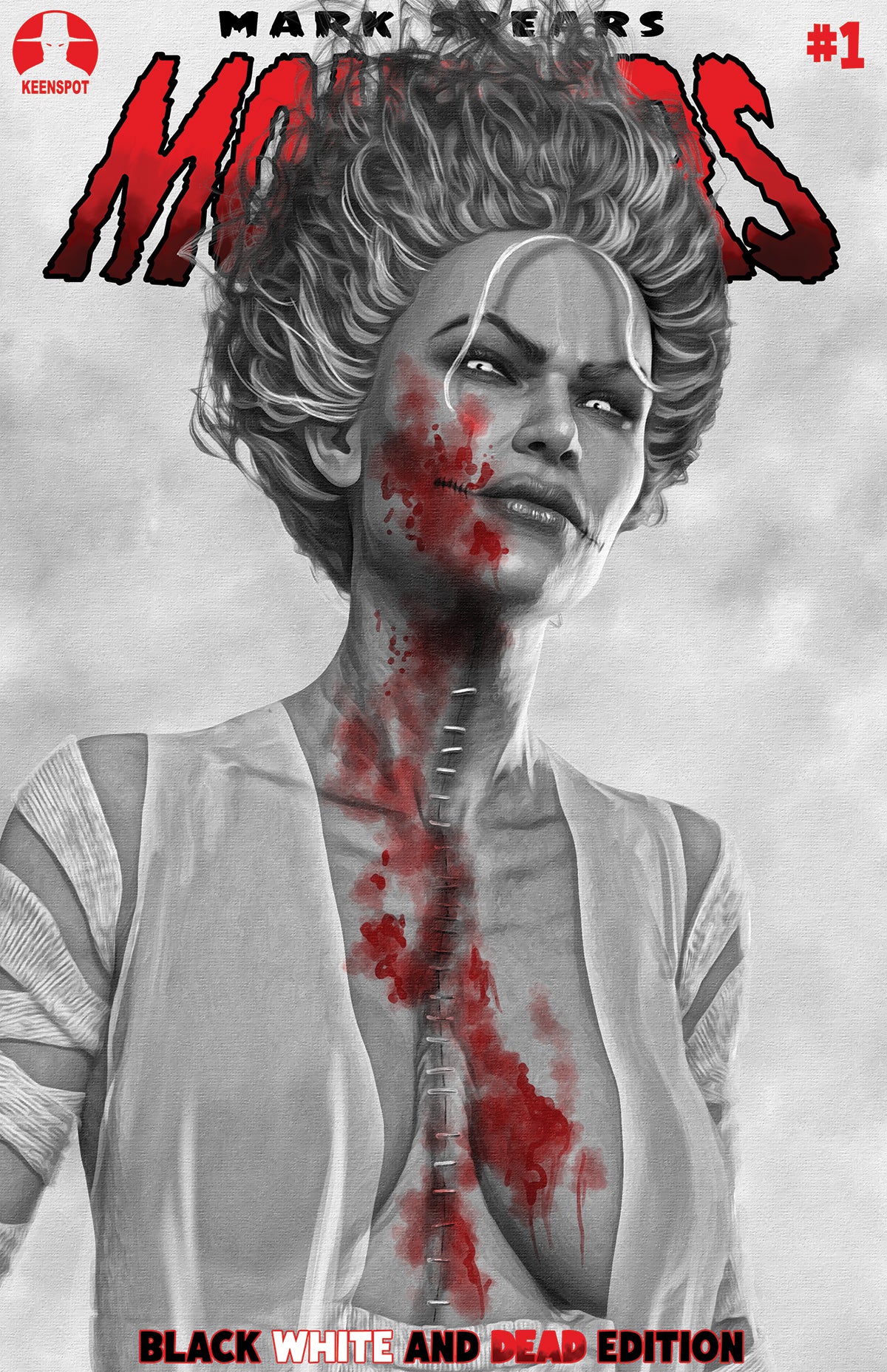 MARK SPEARS MONSTERS #1 7TH PTG BLACK WHITE & DEAD EDITION CVR B MARK SPEARS THE CRIMSON BRIDE VAR - PREORDER (FOC 7/9/26) DUE IN STORE 16/9/26