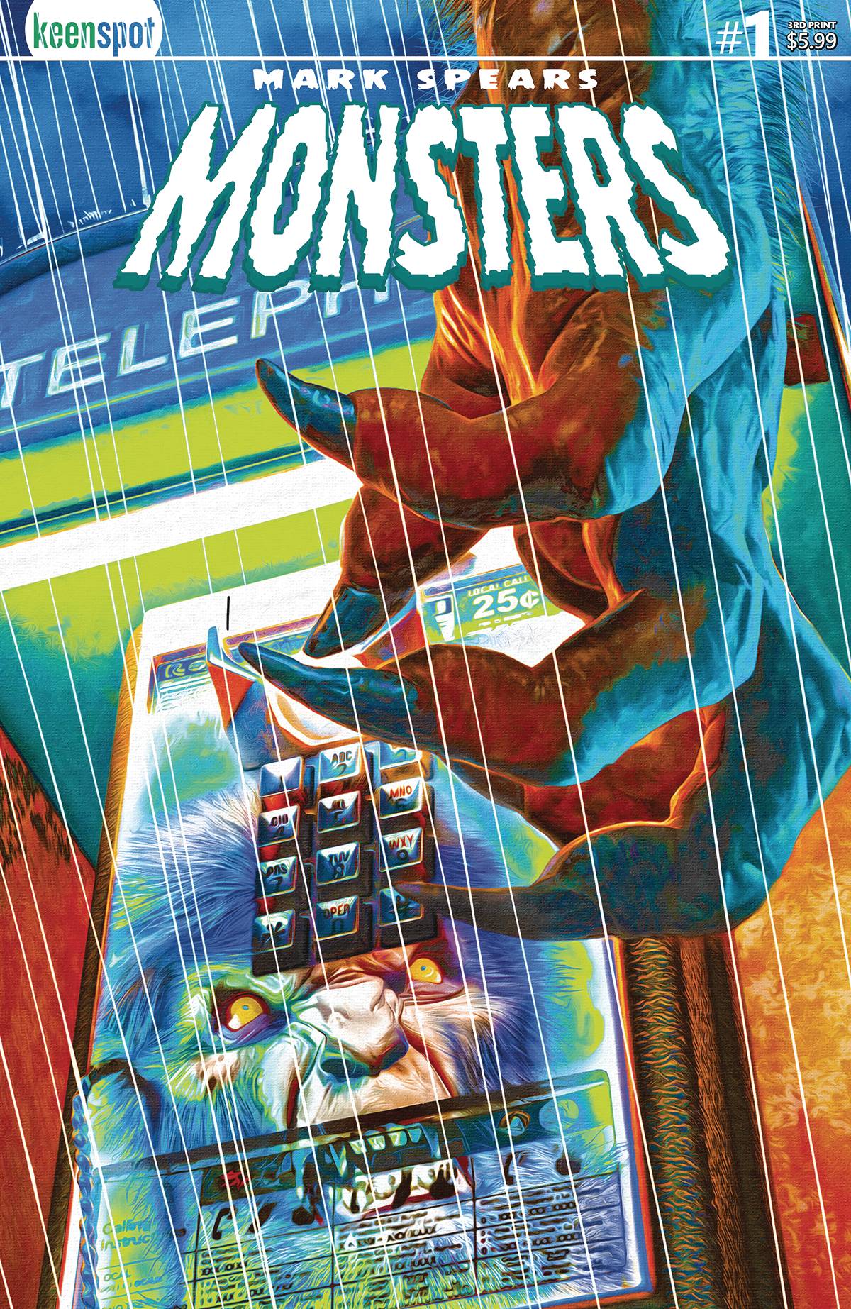 MARK SPEARS MONSTERS #1 3RD PTG CVR A TELEPHONE LINE - HOT BOOK!