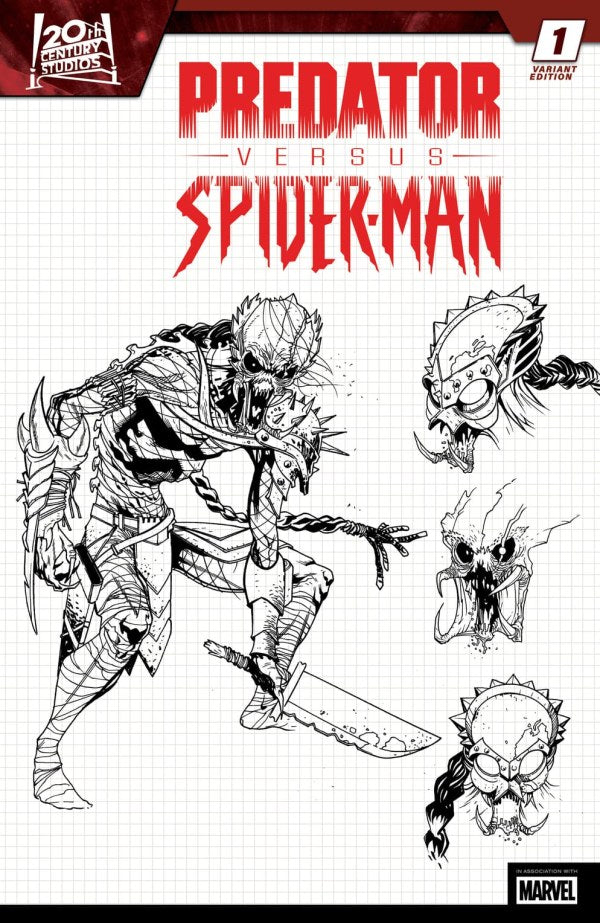 PREDATOR VS SPIDER-MAN #1 (OF 4) MARCELO FERRIERA 1:10 DESIGN VAR