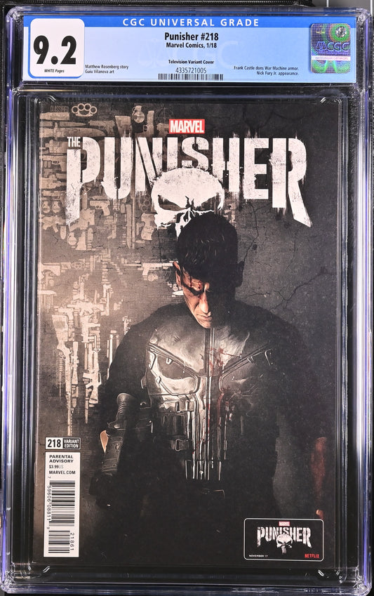 PUNISHER #218 TELEVISION VARIANT COVER CGC 9.2