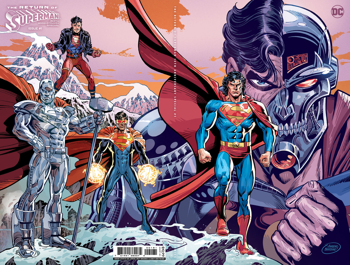 RETURN OF SUPERMAN 30TH ANNIVERSARY SPECIAL #1 (ONE SHOT) CVR F DAN JURGENS WRAPAROUND FOIL VAR - PREORDER 31/10/23