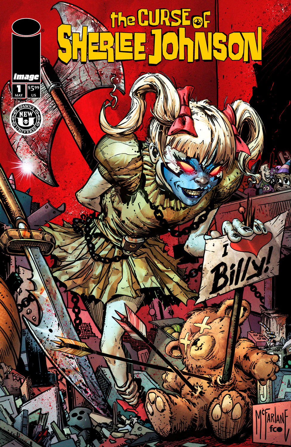 SPAWN THE CURSE OF SHERLEE JOHNSON #1 CVR B TODD MCFARLANE VAR - PREORDER 21/5/25