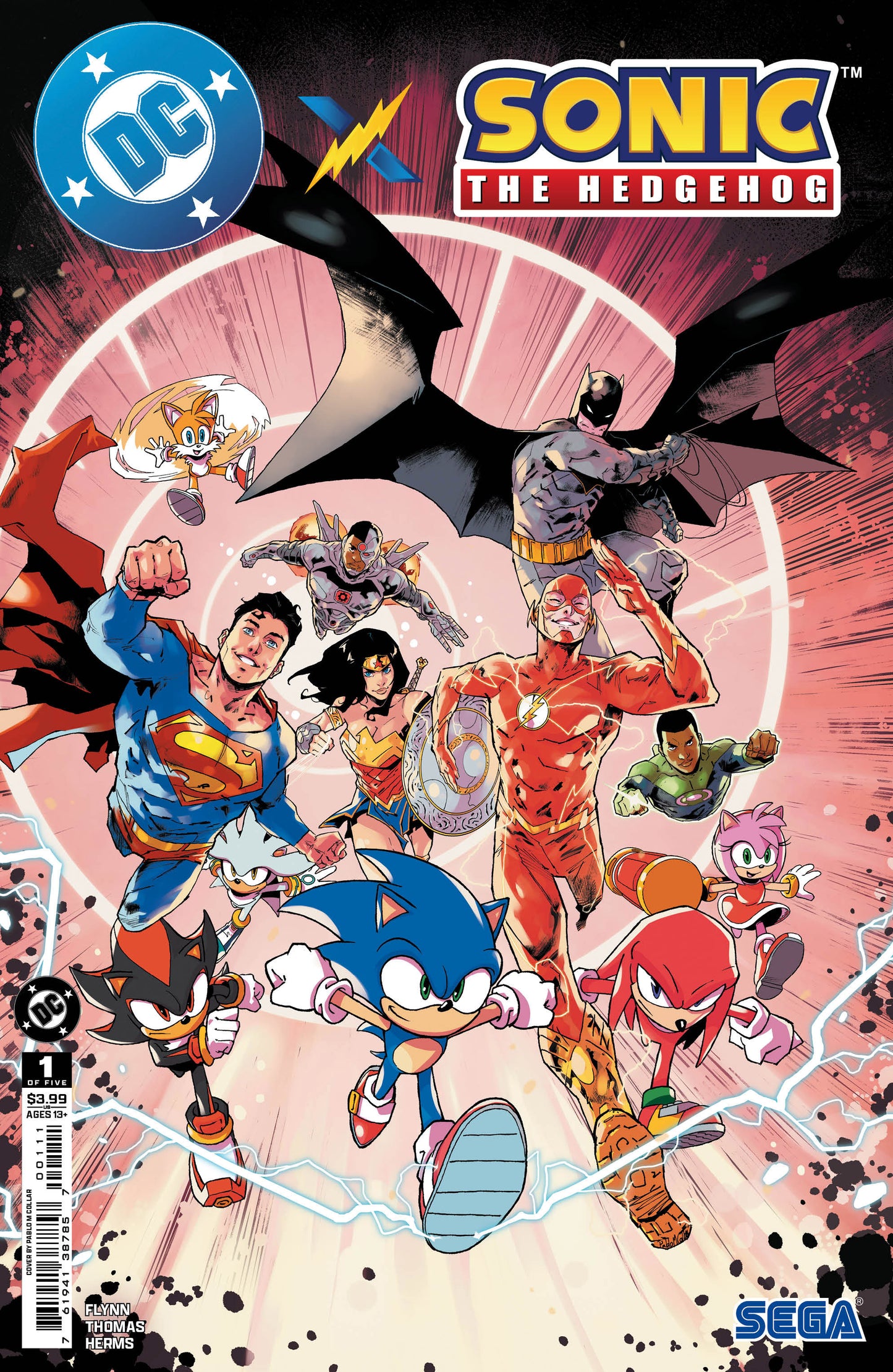 DC X SONIC THE HEDGEHOG #1 (OF 5) CVR A PABLO M COLLAR - HOT BOOK!