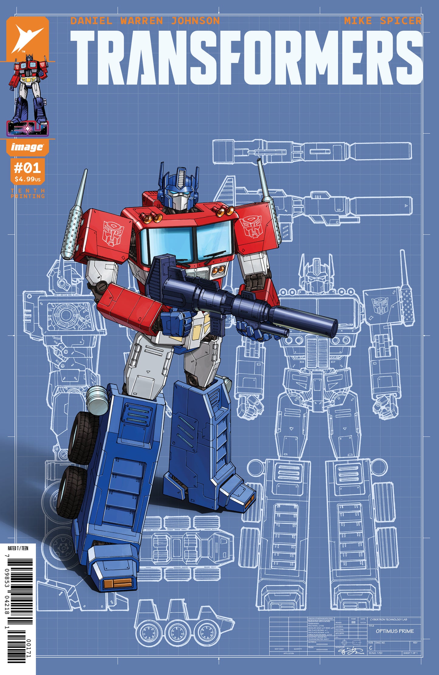 TRANSFORMERS #1 10TH PTG CVR G EJ SU VAR