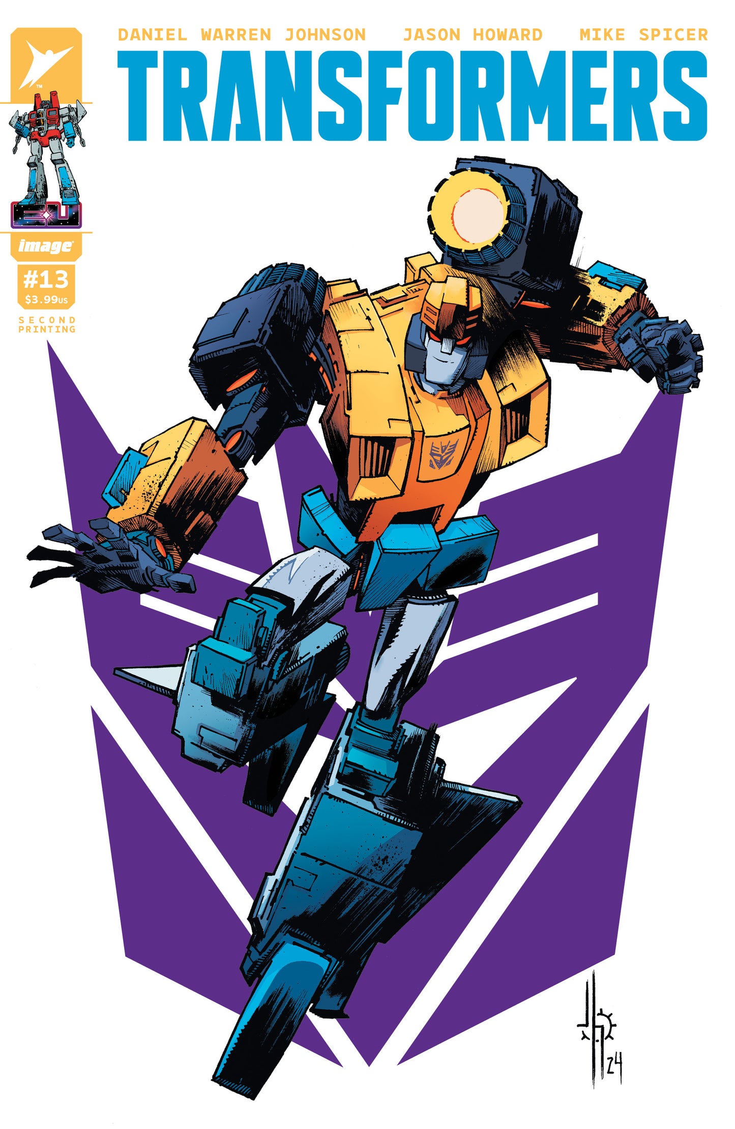 TRANSFORMERS #13 2ND PTG CVR A JASON HOWARD DECEPTICON VAR