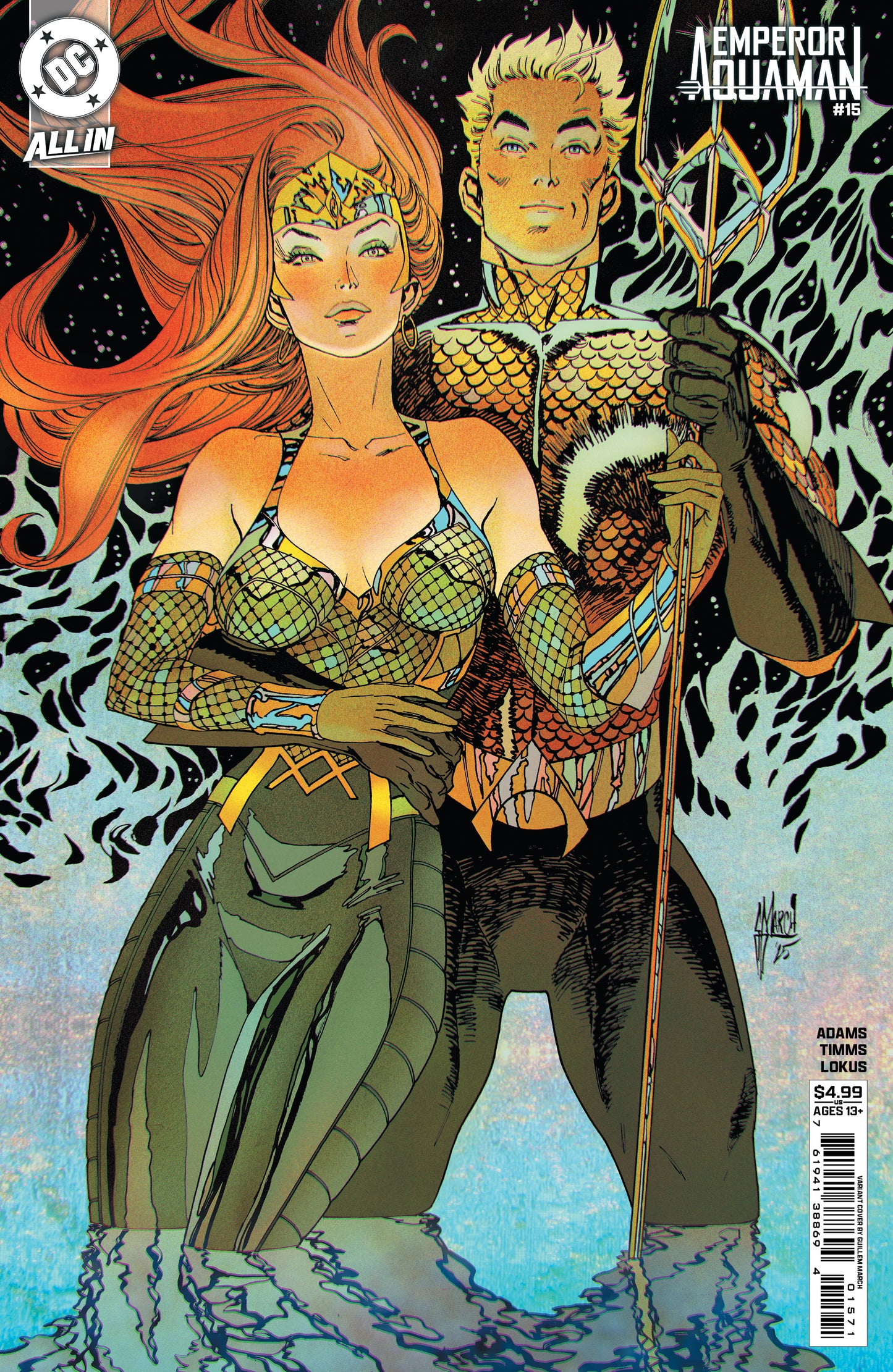 EMPEROR AQUAMAN #15 CVR G GUILLEM MARCH CARD STOCK VAR