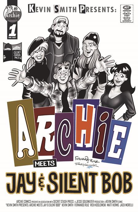 ARCHIE MEETS JAY AND SILENT BOB #1 (ONE SHOT) CVR B FERNANDO RUIZ RICH KOSLOWSKI HOMAGE GREYSCALE VAR (MR)) - PREORDER 9/7/25