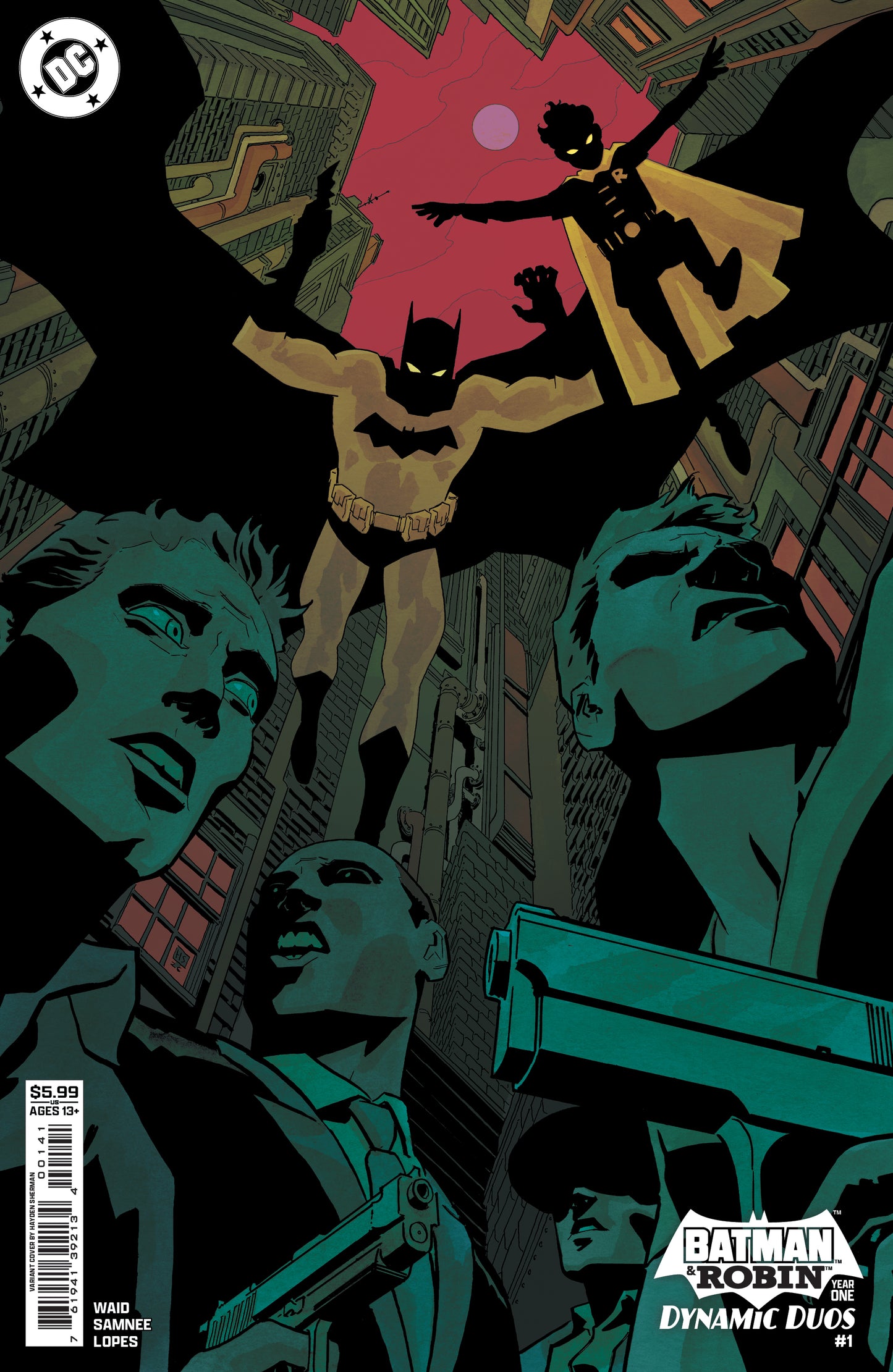 BATMAN & ROBIN YEAR ONE DYNAMIC DUOS #1 (OF 12) CVR D HAYDEN SHERMAN CARD STOCK VAR - PREORDER (FOC 20/7/26) DUE IN STORE 12/8/26