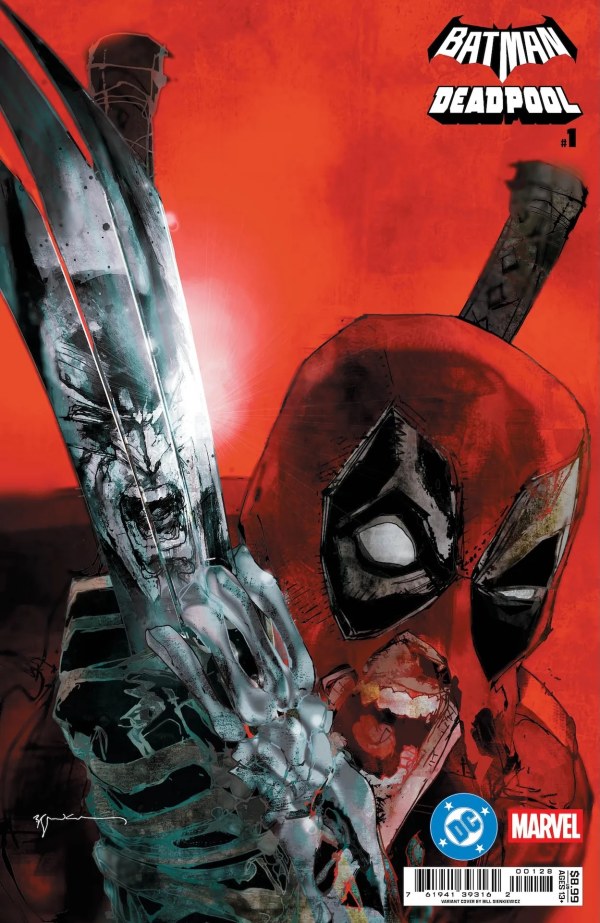 DC / Marvel Batman / Deadpool #1 Cover Q Bill Sienkiewicz Variant
