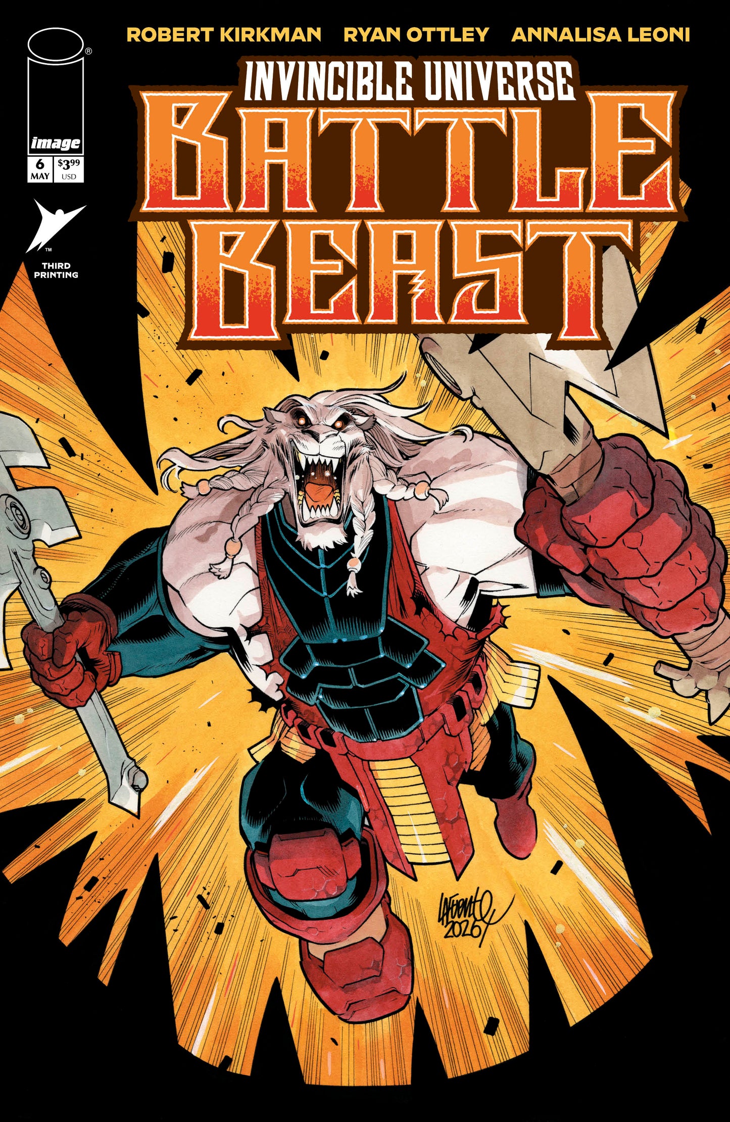 INVINCIBLE UNIVERSE BATTLE BEAST #6 3RD PTG DAVID LAFUENTE VAR - PREORDER (FOC 27/4/26) DUE IN STORE 20/5/26