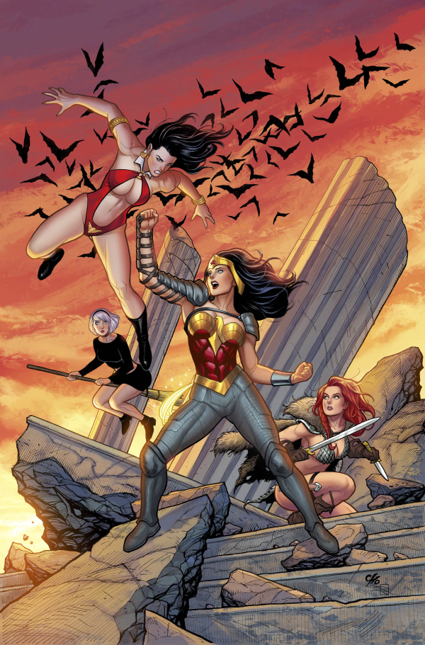 DC K.O. BOSS BATTLE #1 (ONE SHOT) CVR D FRANK CHO CARD STOCK VAR