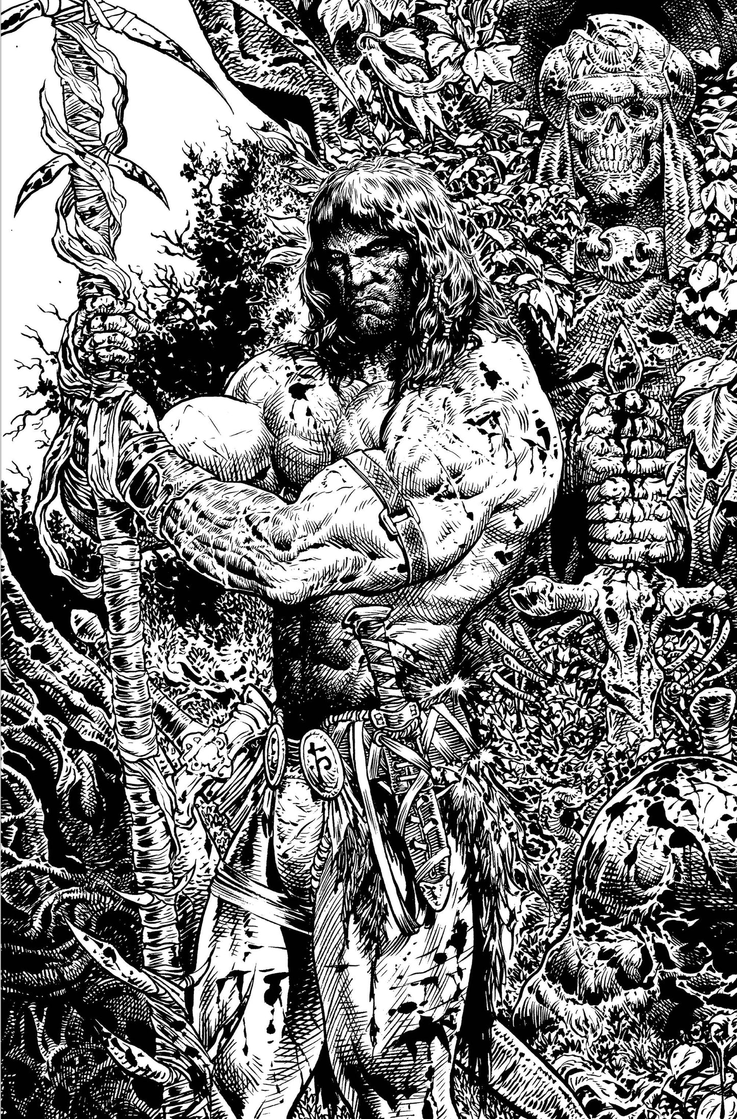 CONAN BARBARIAN #5 2ND PTG SHARP B&W INK VIRGIN (MR)