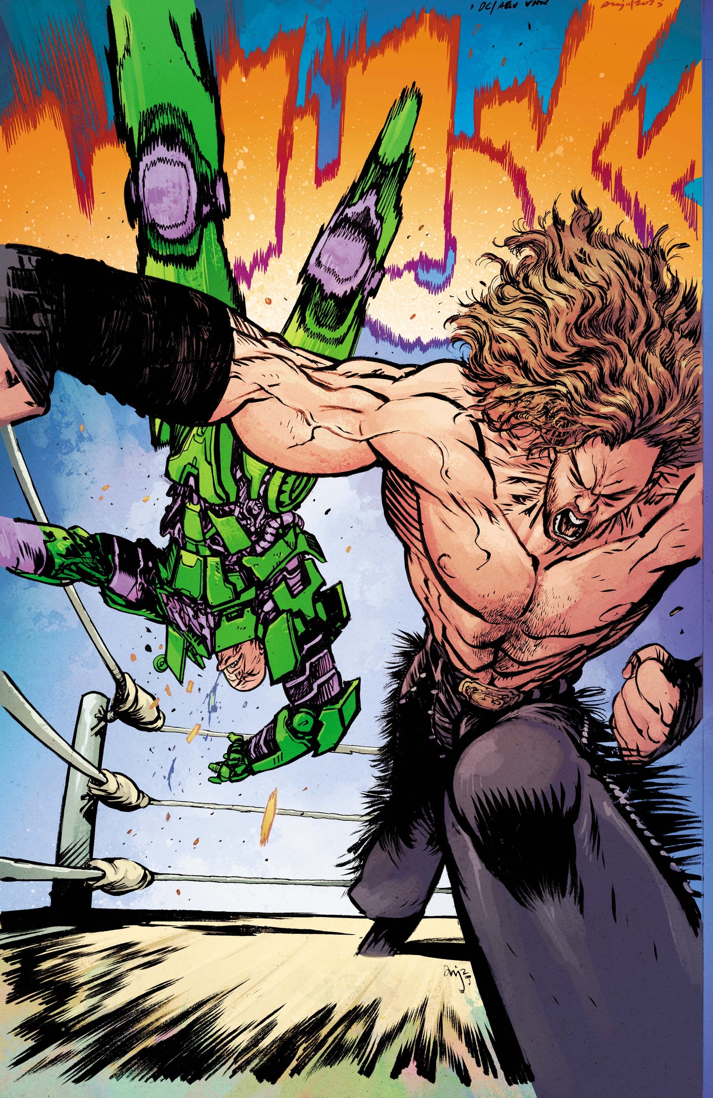 DC X AEW #1 (OF 2) CVR B DANIEL WARREN JOHNSON CARD STOCK VAR - DUE 4/2/26 - NOT FINAL COVER