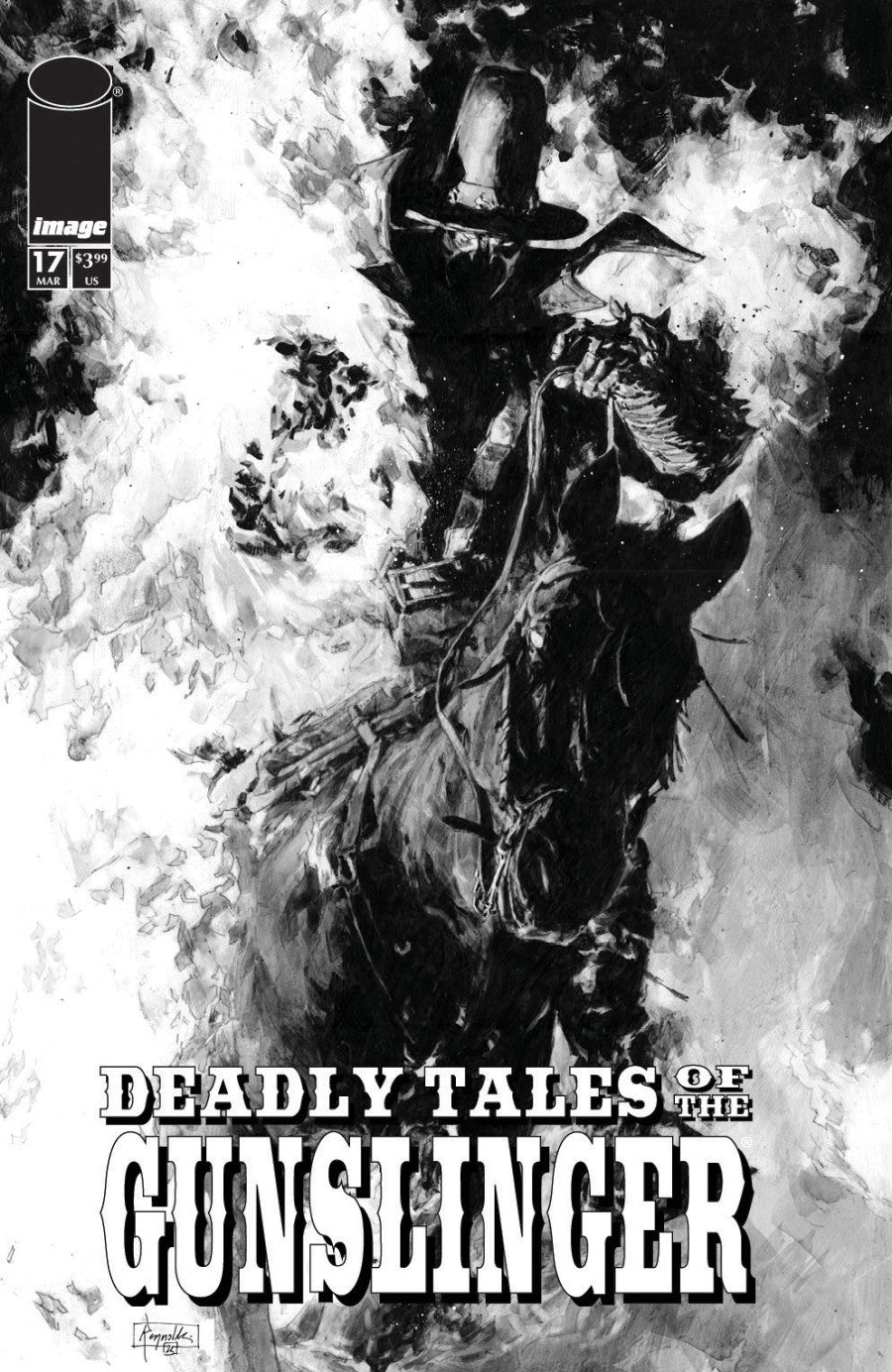 Deadly Tales of the Gunslinger Spawn #17 Cover B Patrick Reynolds Black & White Variant - PREORDER - (FOC 20/7/26) DUE IN STORE 12/8/26