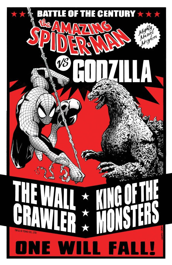 GODZILLA VS SPIDER-MAN #1 LEE GARBETT VERSUS VAR