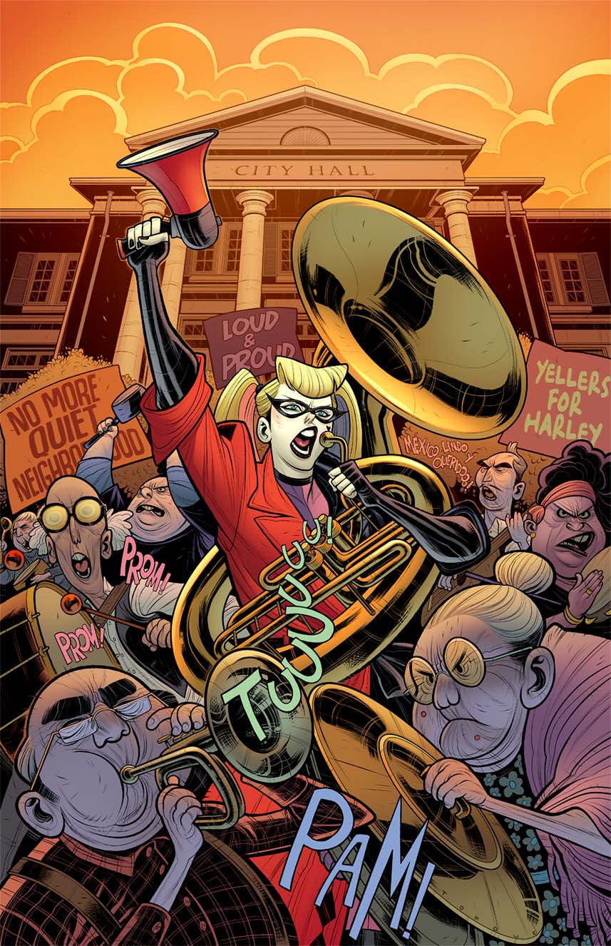 HARLEY QUINN #58 CVR D ELIZABETH TORQUE CARD STOCK VAR - DUE 28/1/26 - NOT FINAL COVER