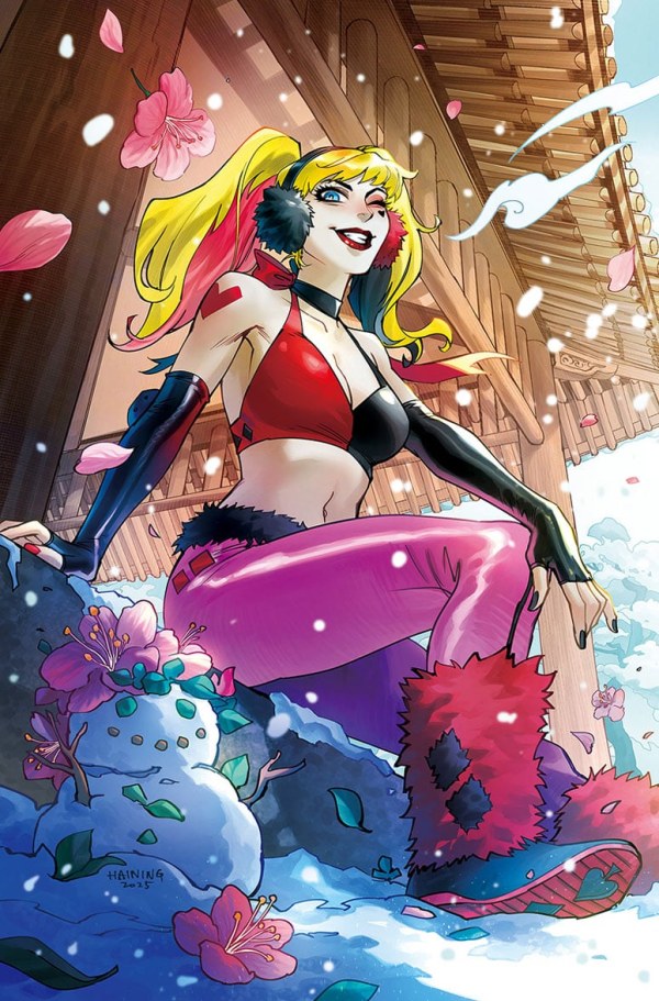 HARLEY QUINN #58 CVR E HAINING SWEATER WEATHER CARD STOCK VAR - DUE 28/1/26 - NOT FINAL COVER