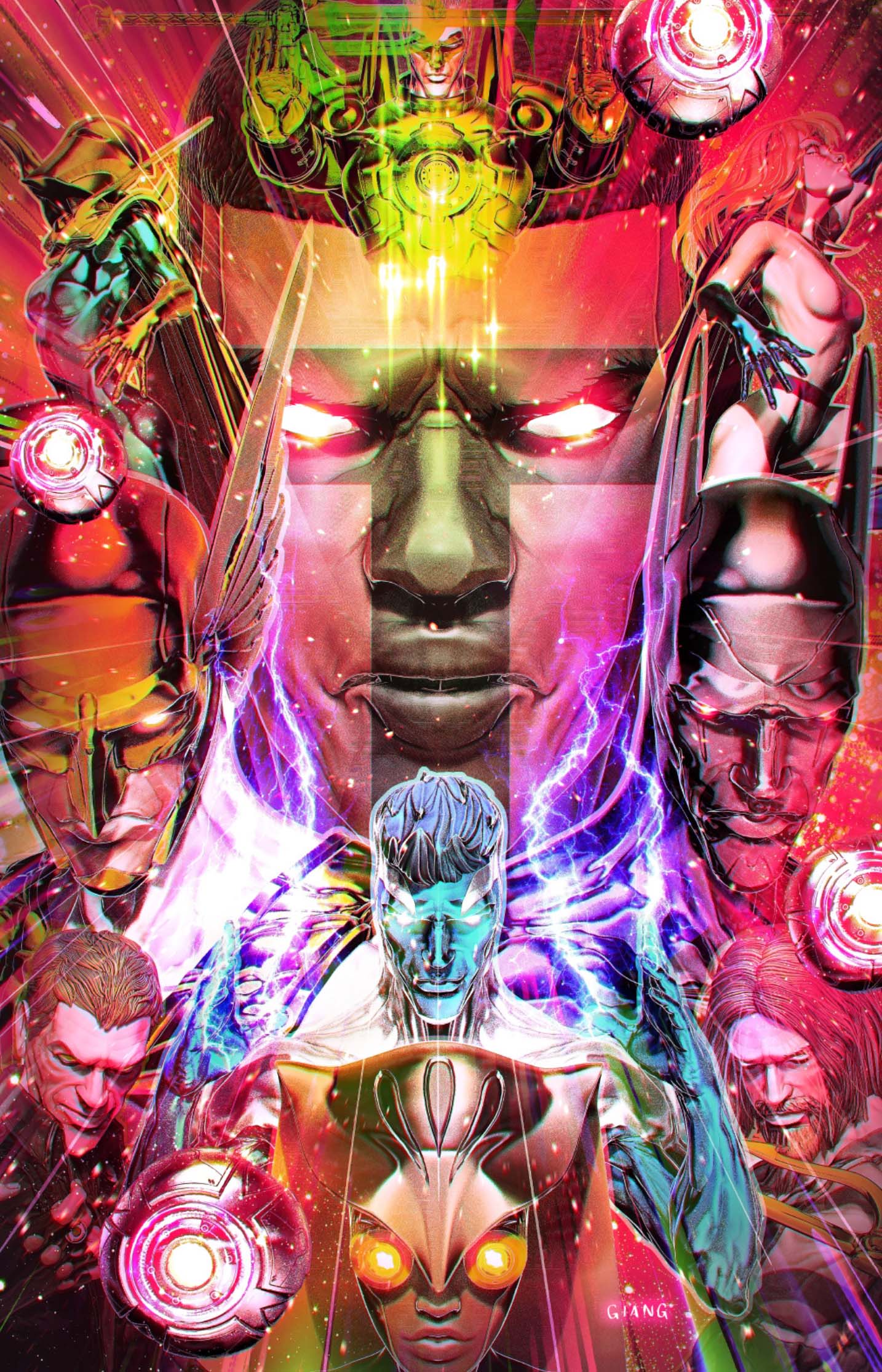 JUSTICE LEAGUE UNLIMITED #16 CVR E JOHN GIANG CARD STOCK VAR (DC K.O.) - DUE 25/2/26 - NOT FINAL COVER