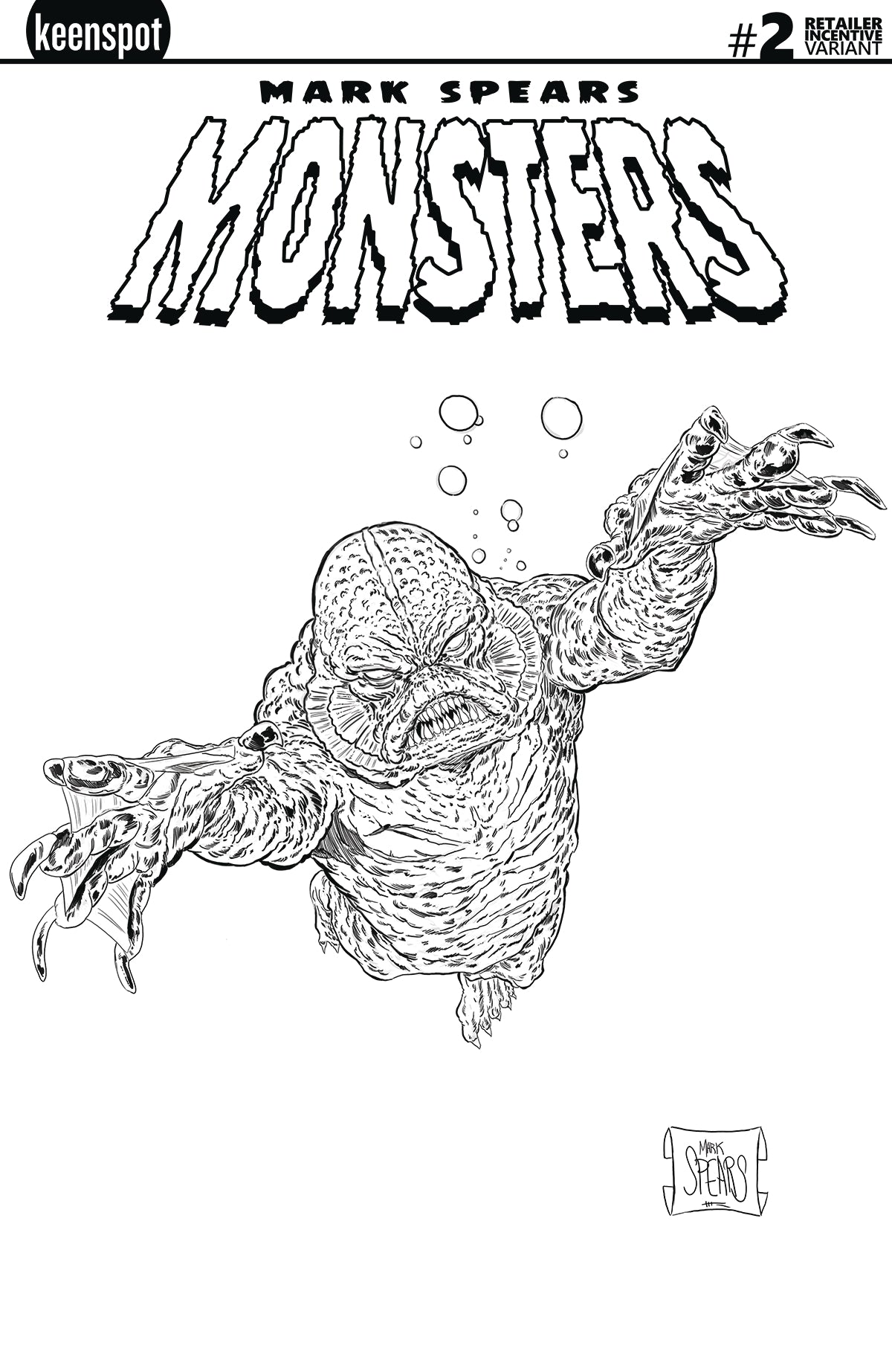 Mark Spears Monsters #2 Second Printing Cvr B (Creature Inks) 1:20 Variant