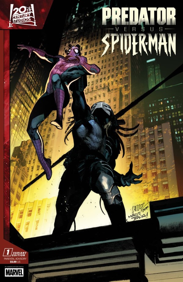 PREDATOR VS SPIDER-MAN #1 (OF 4) PEPE LARRAZ PROMO ART VAR
