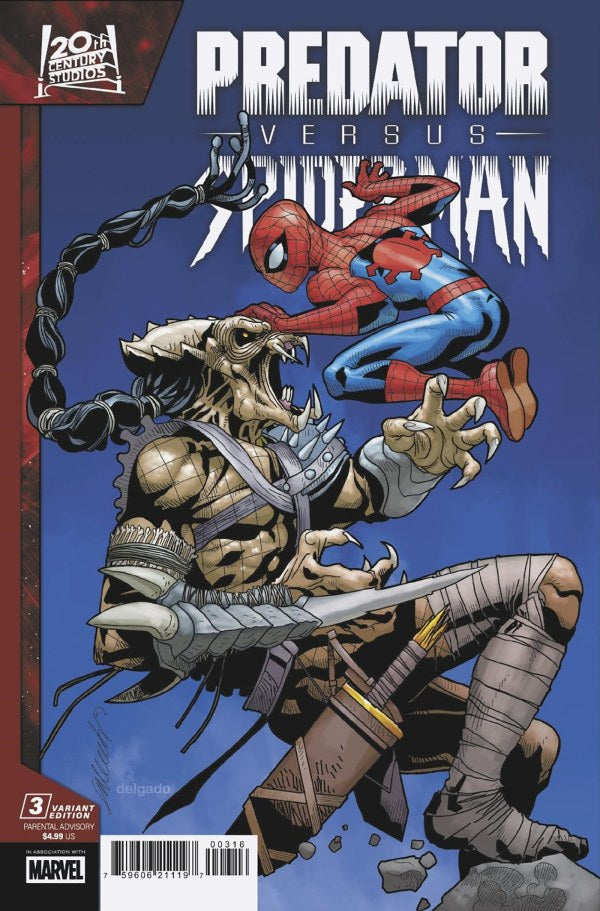 PREDATOR VS SPIDER-MAN #3 (OF 4) SALVADOR LAROCCA 1:25 VAR - PRE-ORDER ETA 25/6/25