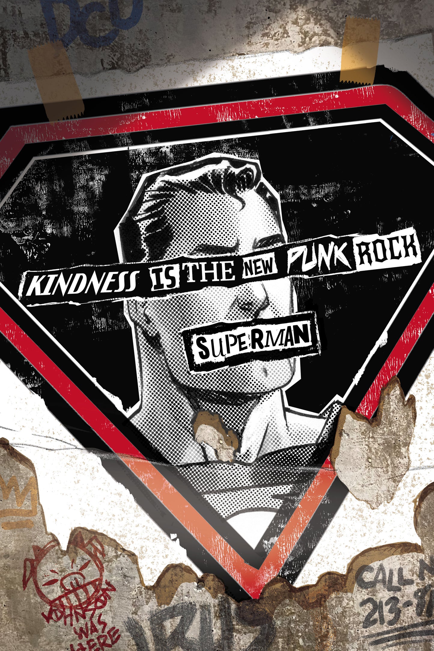 SUPERMAN #34 CVR F DAVE JOHNSON PUNK ROCK CARD STOCK VAR (DC K.O.)