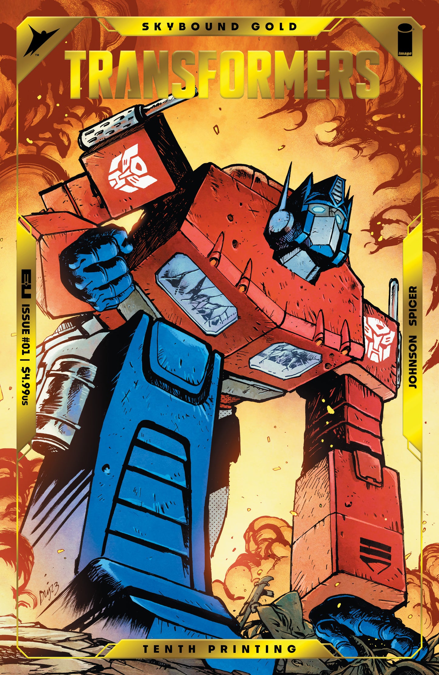 TRANSFORMERS #1 10TH PTG CVR A WARREN JOHNSON & SPICER GOLD FOIL EMBOSS