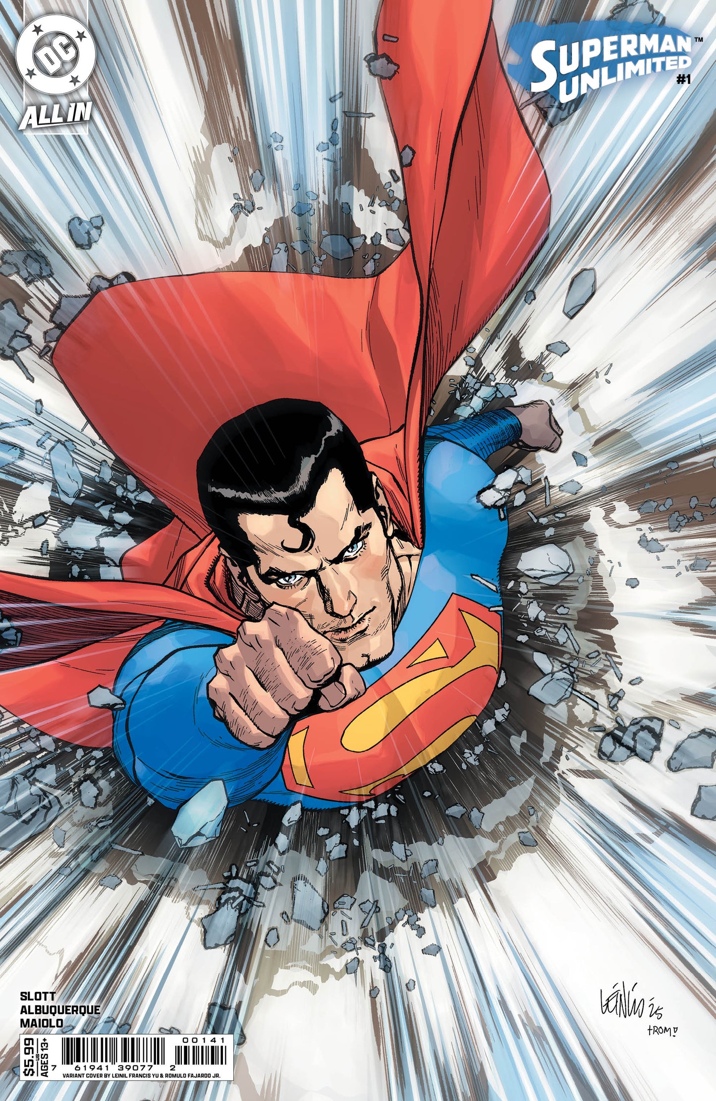 SUPERMAN UNLIMITED #1 CVR D LEINIL FRANCIS YU CARD STOCK VAR - PREORDER 21/5/25