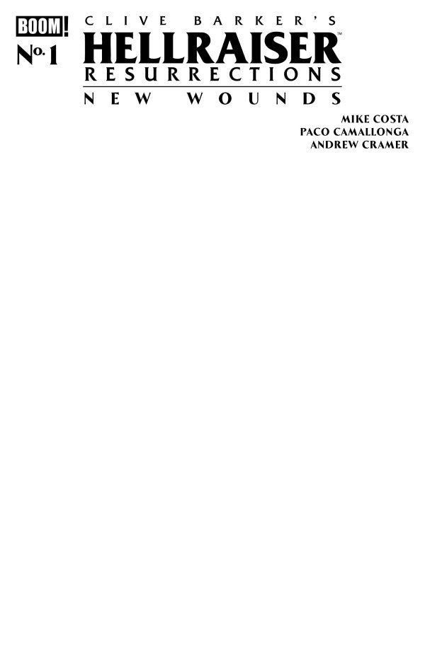 HELLRAISER RESURRECTION NEW WOUNDS #1 CVR C BLANK SKETCHI VAR - PREORDER DUE IN STORE 2/9/26