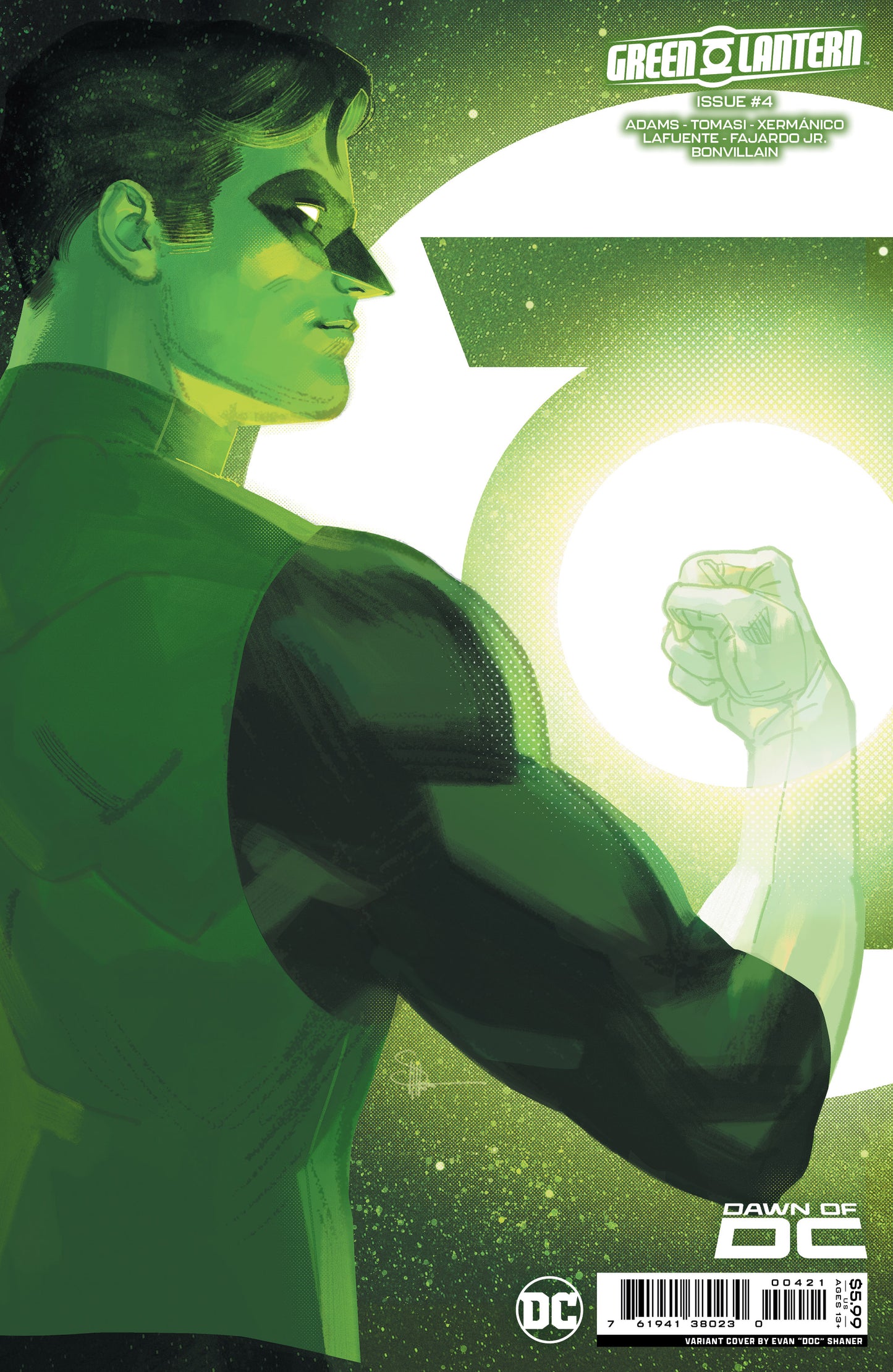 GREEN LANTERN #4 CVR B EVAN DOC SHANER CARD STOCK VAR - PREORDER (10/10/23)