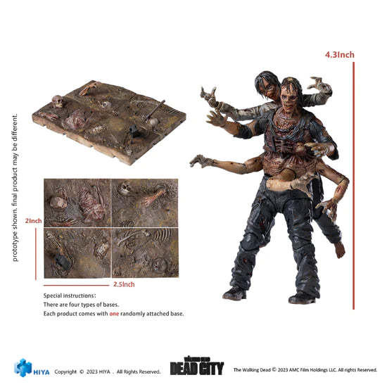 HIYA Exquisite Mini Series 1/18 Scale 4 Inch The Walking Dead Dead City Walker King Action Figure PREORDER Q4 24