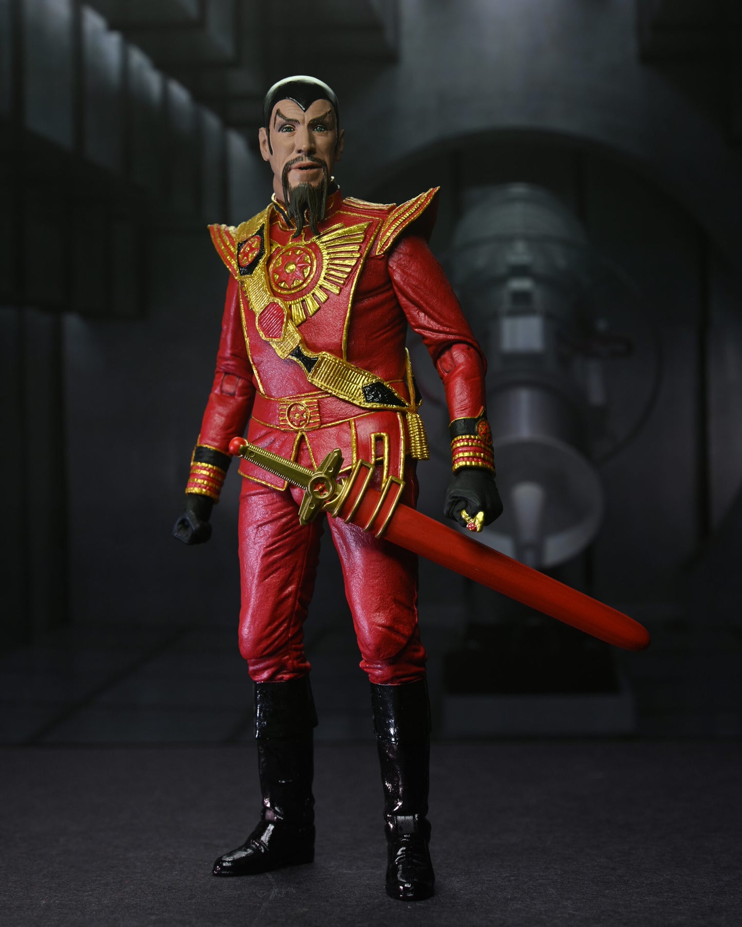 Flash Gordon (1980) 7” Scale Action Figure – Ultimate Ming (Red Military Outfit)