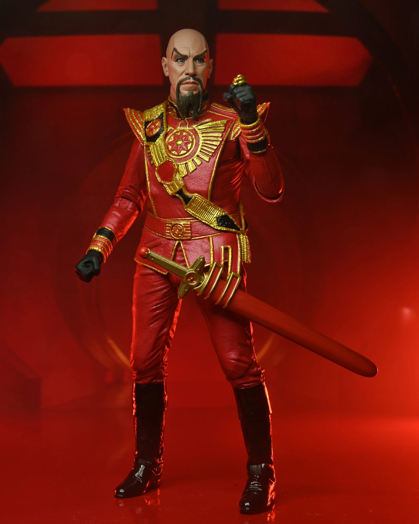 Flash Gordon (1980) 7” Scale Action Figure – Ultimate Ming (Red Military Outfit)