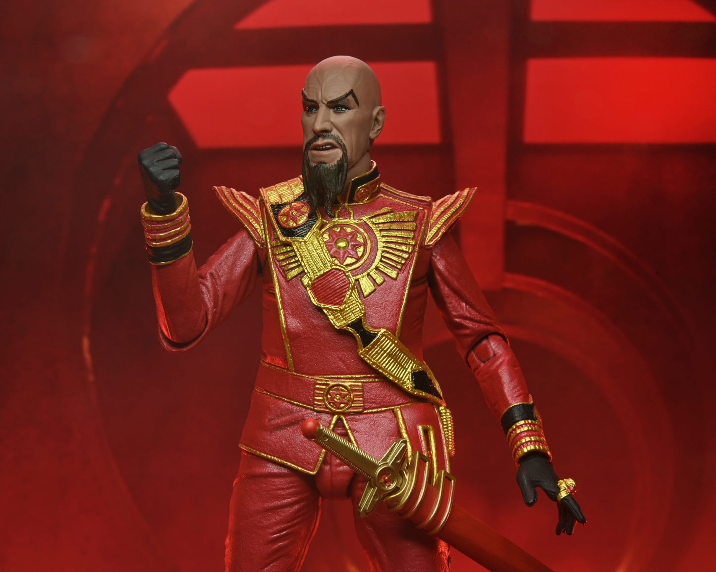 Flash Gordon (1980) 7” Scale Action Figure – Ultimate Ming (Red Military Outfit)