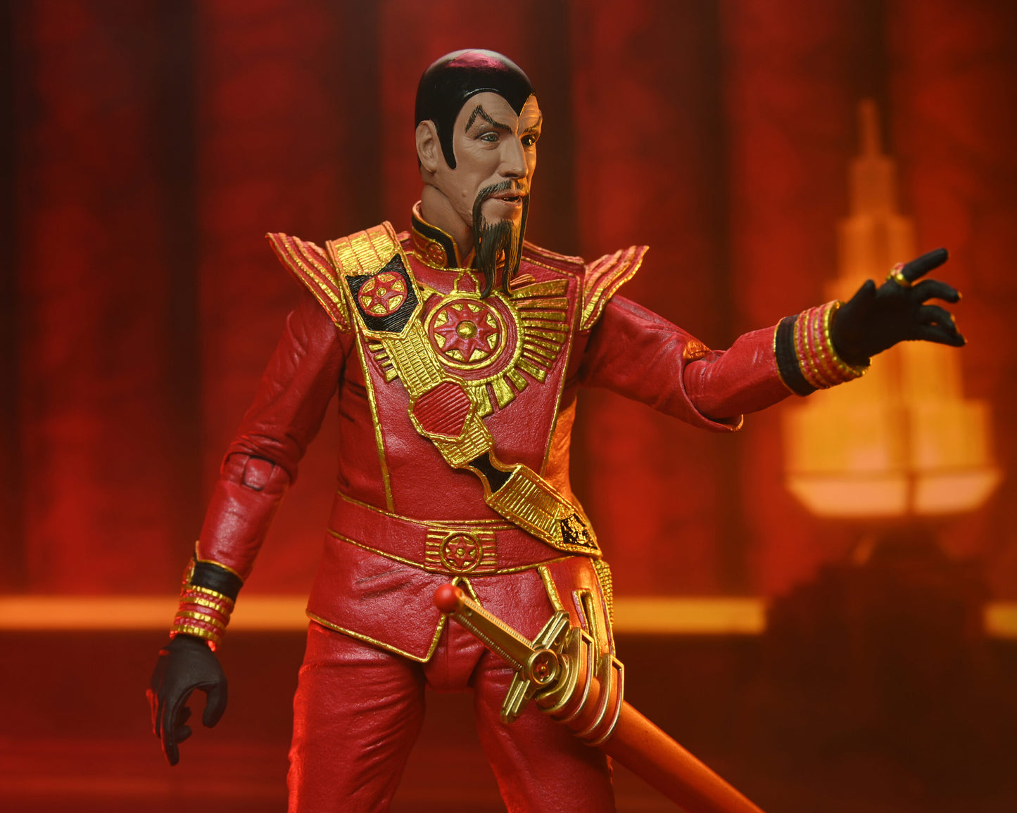 Flash Gordon (1980) 7” Scale Action Figure – Ultimate Ming (Red Military Outfit)