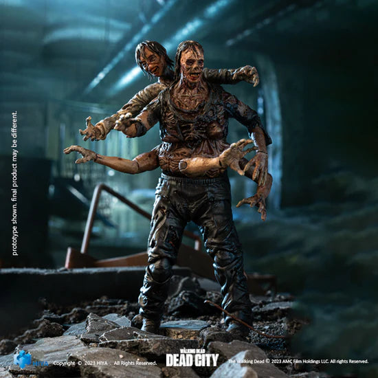 HIYA Exquisite Mini Series 1/18 Scale 4 Inch The Walking Dead Dead City Walker King Action Figure PREORDER Q4 24