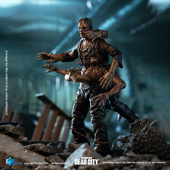 HIYA Exquisite Mini Series 1/18 Scale 4 Inch The Walking Dead Dead City Walker King Action Figure PREORDER Q4 24