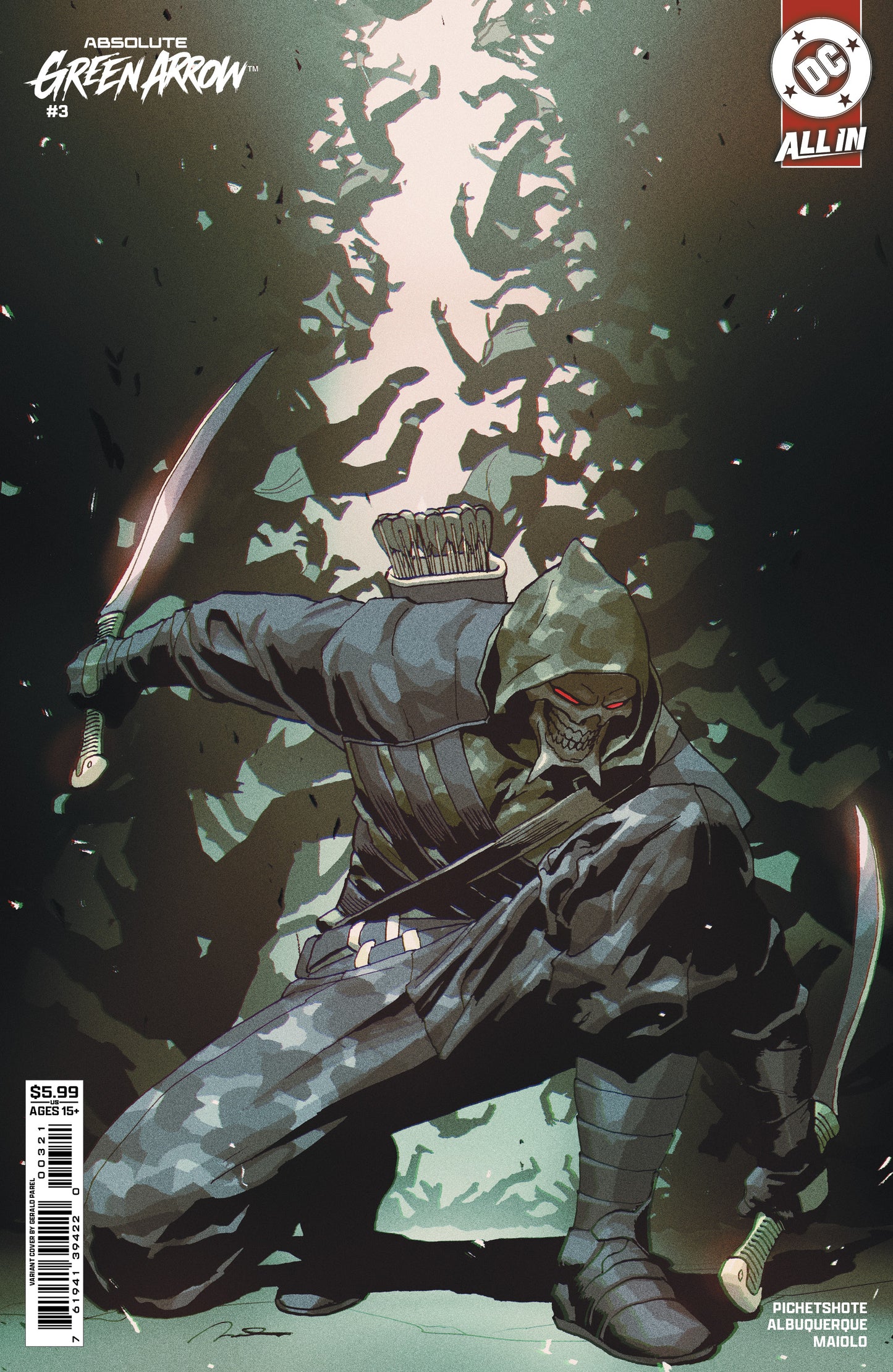 ABSOLUTE GREEN ARROW #3 (OF 6) CVR B GERALD PAREL CARD STOCK VAR