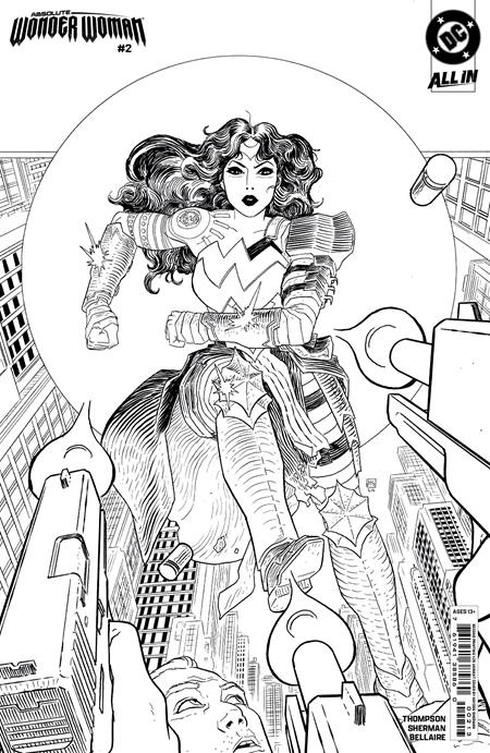 Absolute Wonder Woman #2 Second Printing Cvr D Inc 1:25 Hayden Sherman Inks Card Stock Variant