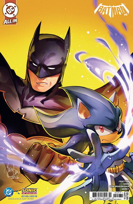 BATMAN #9 CVR F MIRKA ANDOLFO DC X SONIC CARD STOCK VAR - PREORDER (FOC 27/4/26) DUE IN STORE 20/5/26