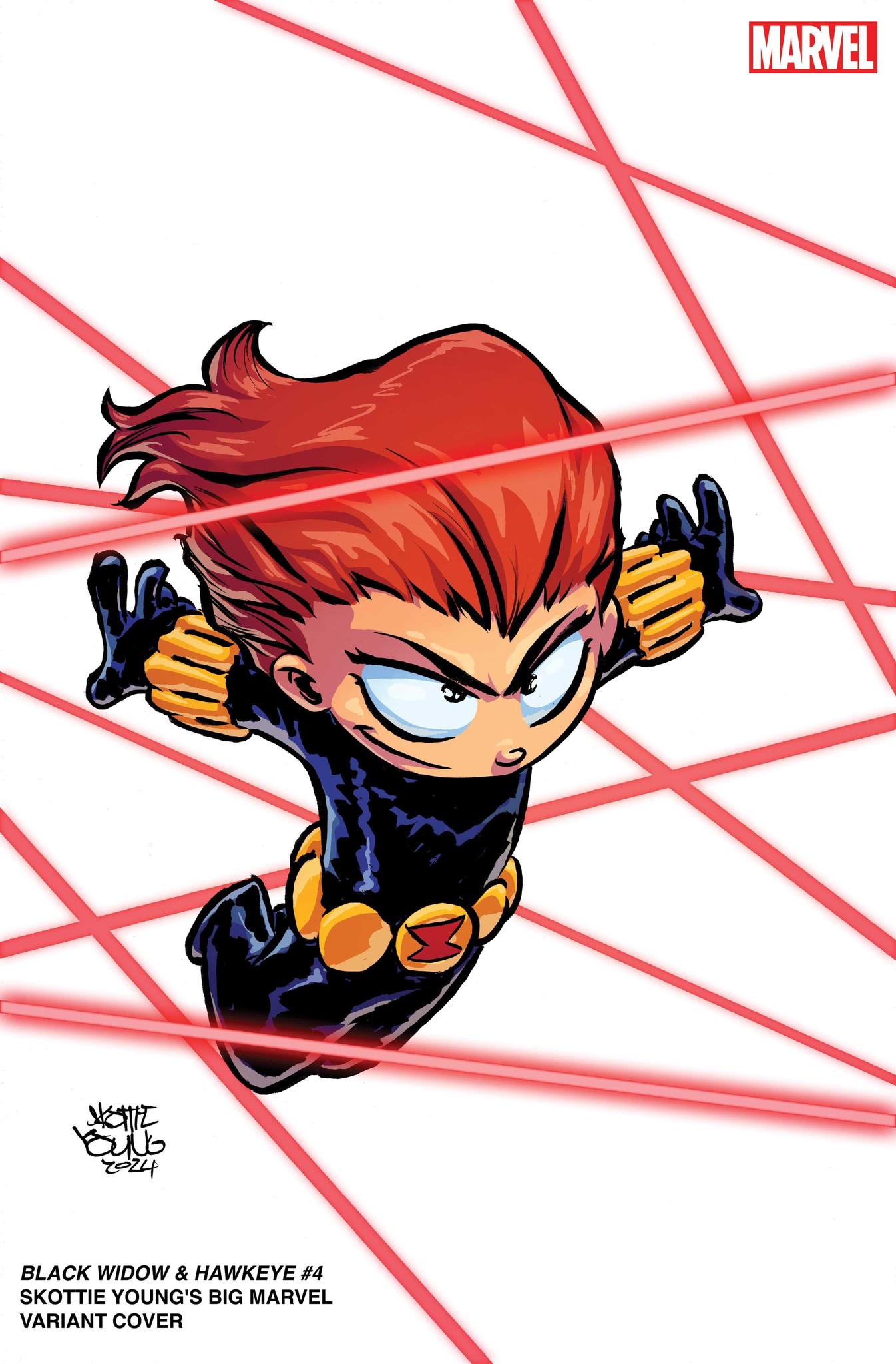 BLACK WIDOW AND HAWKEYE #4 SKOTTIE YOUNG BIG MARVEL VAR - PREORDER 26/6/24