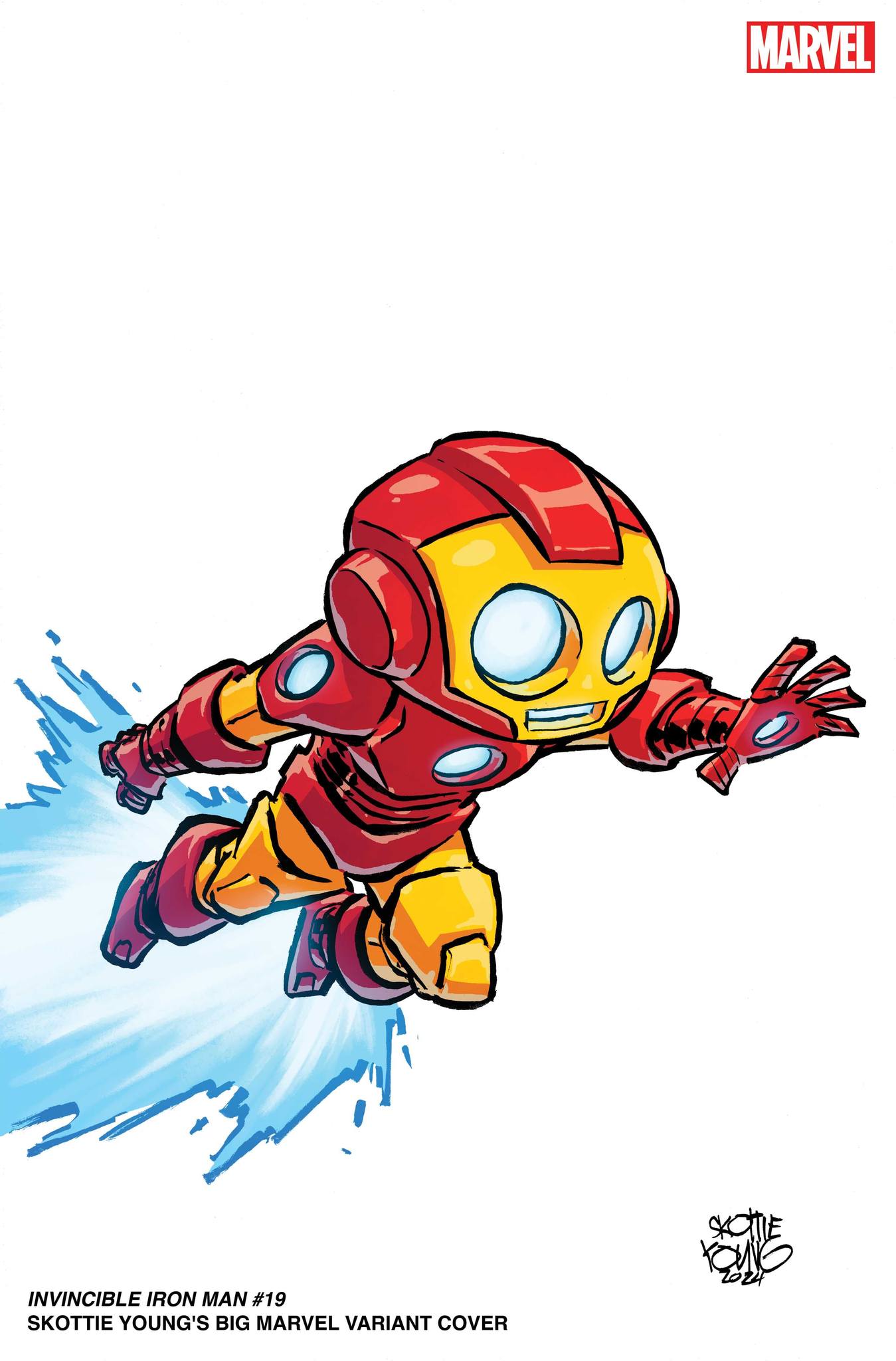 INVINCIBLE IRON MAN #19 SKOTTIE YOUNG BIG MARVEL VAR - PREORDER 12/6/24