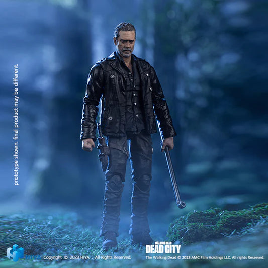 HIYA Exquisite Mini Series 1/18 Scale 4 Inch The Walking Dead Dead City Negan Action Figure PREORDER Q4 24