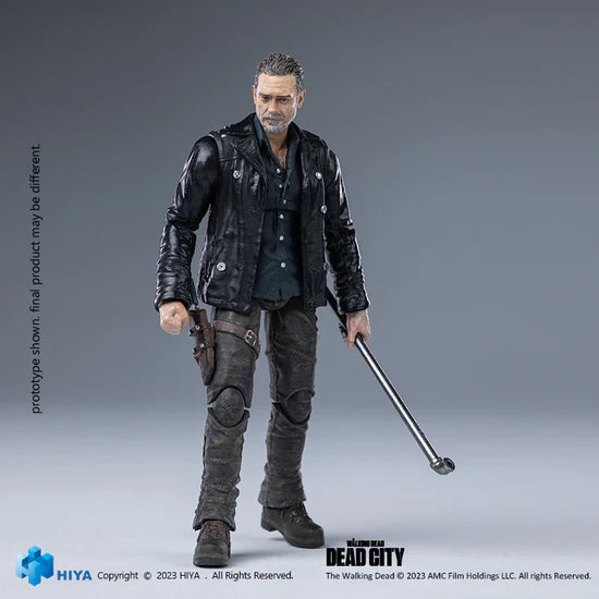 HIYA Exquisite Mini Series 1/18 Scale 4 Inch The Walking Dead Dead City Negan Action Figure PREORDER Q4 24